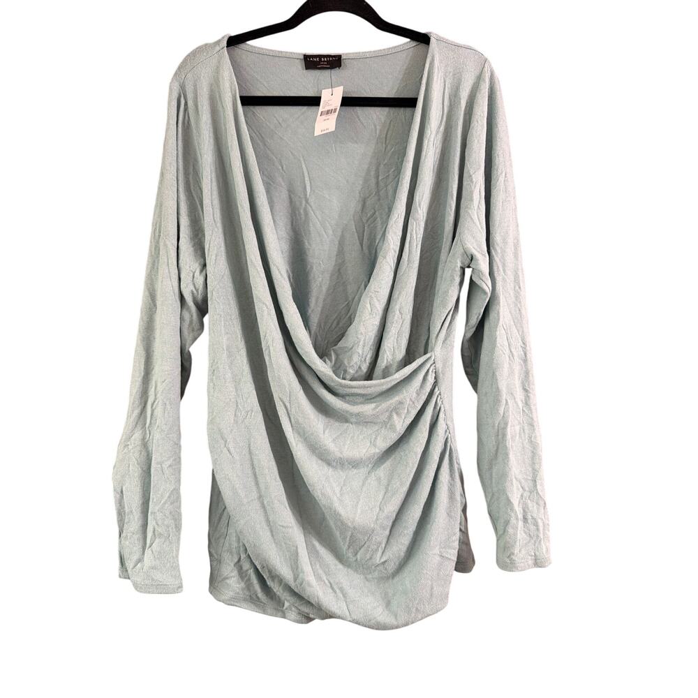 Lane Bryant Women's Plus Size Light Blue Lightweight Wrap Sweater Size 18/20 2X